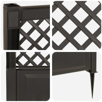 Produktbild för Trellis med spik Antracit 99 x 6 x 165 cm PP