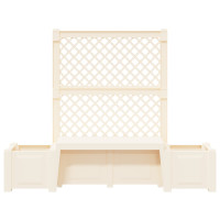 Produktbild för Trädgårdsbänk Kopenhagen Vit 173 x 49 x 135,5 cm PP