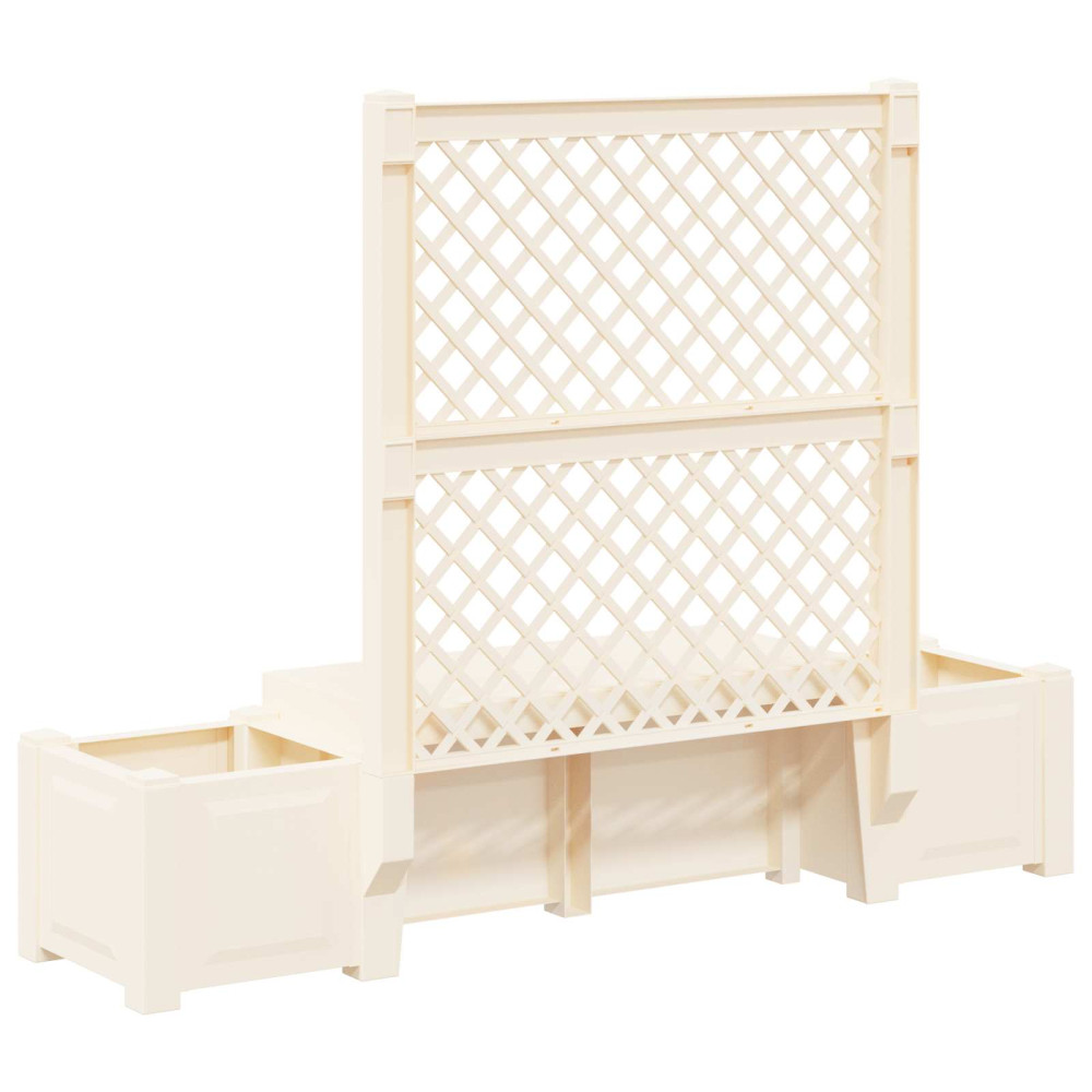 Produktbild för Trädgårdsbänk Kopenhagen Vit 173 x 49 x 135,5 cm PP