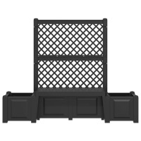 Produktbild för Trädgårdsbänk Kopenhagen Antracit 173 x 49 x 135,5 cm PP