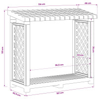 Produktbild för Eldstäder Rack 114 x 46 x 101 cm PP Antracit