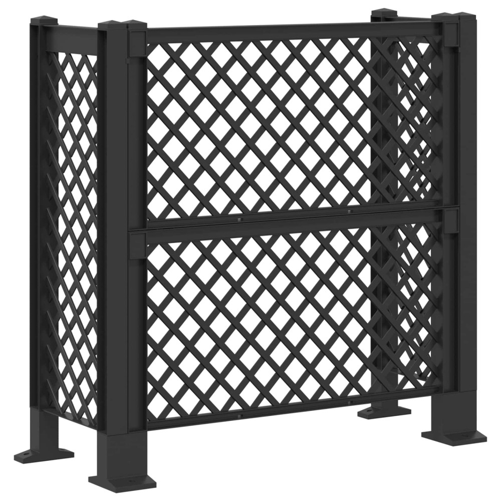 Produktbild för Soptunna Spaljé Antracit 123 x 47 x 114 cm PP