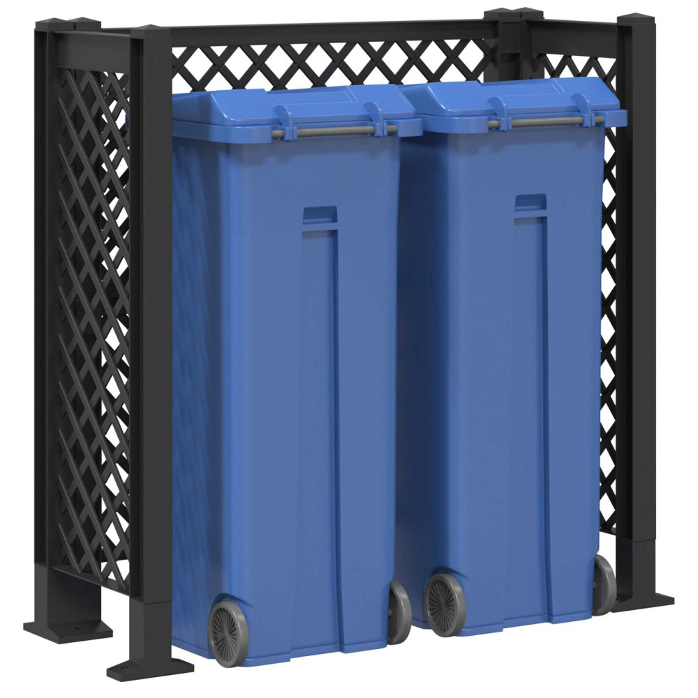 Produktbild för Soptunna Spaljé Antracit 123 x 47 x 114 cm PP