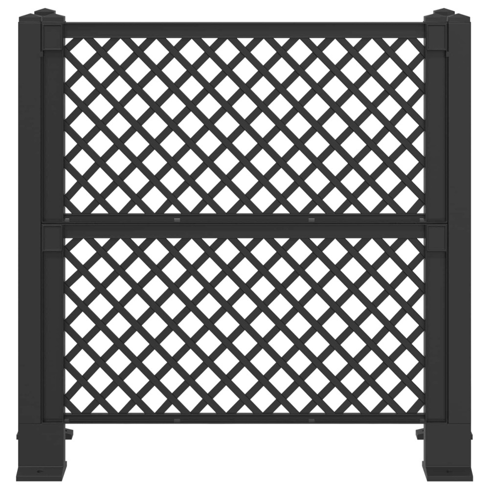 Produktbild för Soptunna Spaljé Antracit 123 x 47 x 114 cm PP