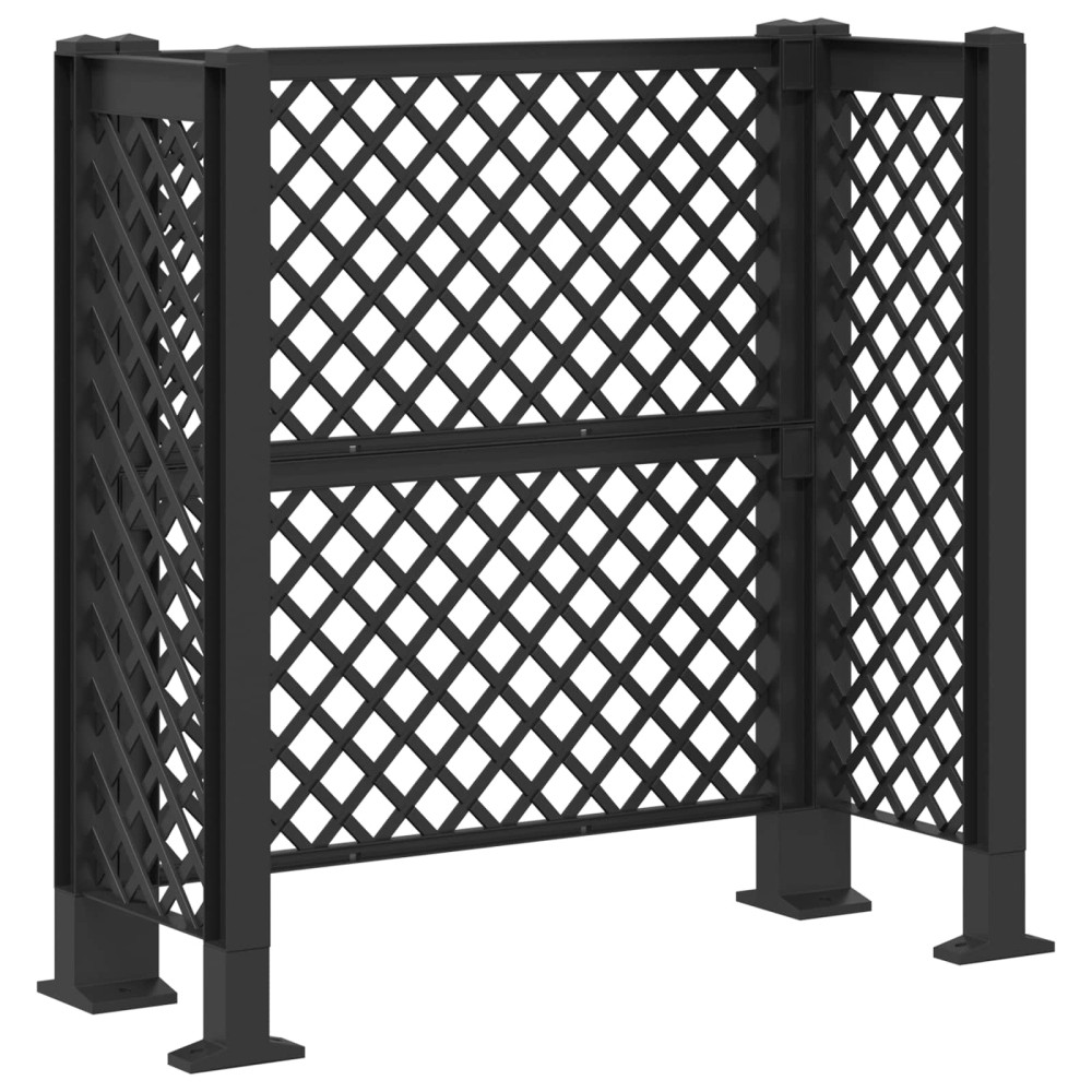 Produktbild för Soptunna Spaljé Antracit 123 x 47 x 114 cm PP