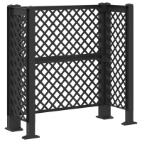 Produktbild för Soptunna Spaljé Antracit 123 x 47 x 114 cm PP