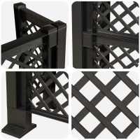 Produktbild för Soptunna Spaljé Antracit 123 x 47 x 114 cm PP