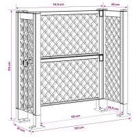 Produktbild för Soptunna Spaljé Antracit 123 x 47 x 114 cm PP