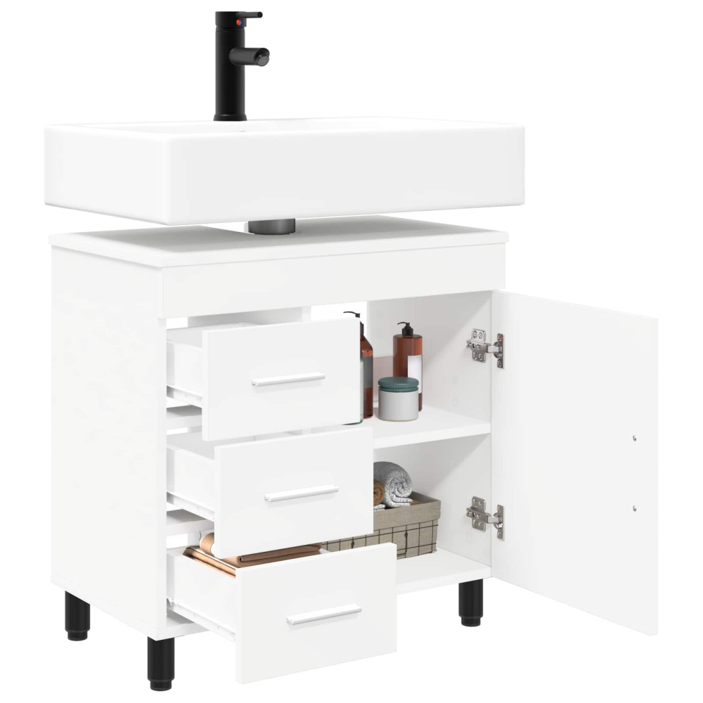 Produktbild för Badrums vaskenhet Vit 60 x 35 x 60 cm Konstruerat trä