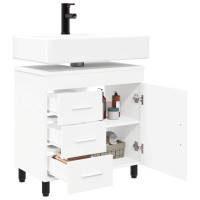 Produktbild för Badrums vaskenhet Vit 60 x 35 x 60 cm Konstruerat trä