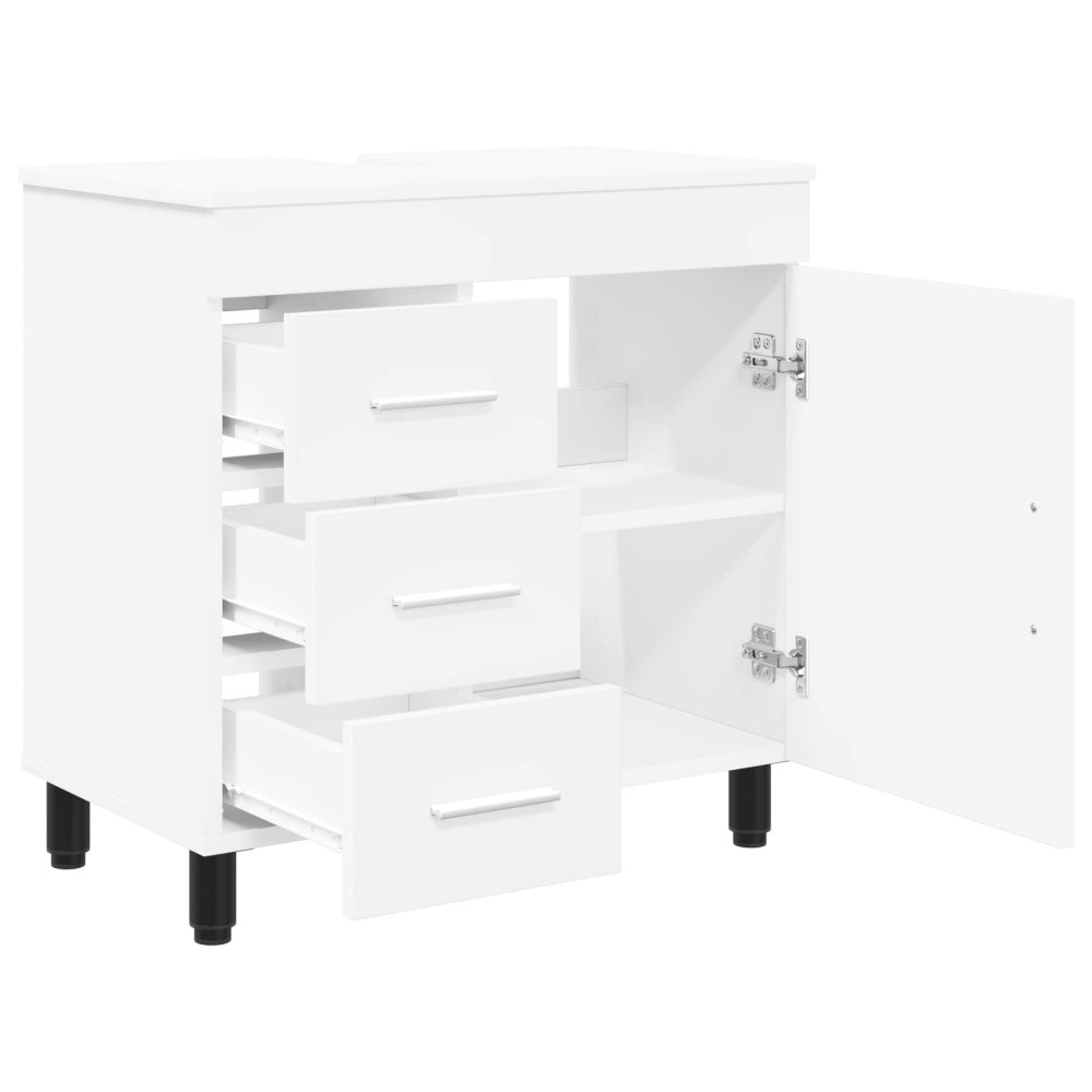 Produktbild för Badrums vaskenhet Vit 60 x 35 x 60 cm Konstruerat trä