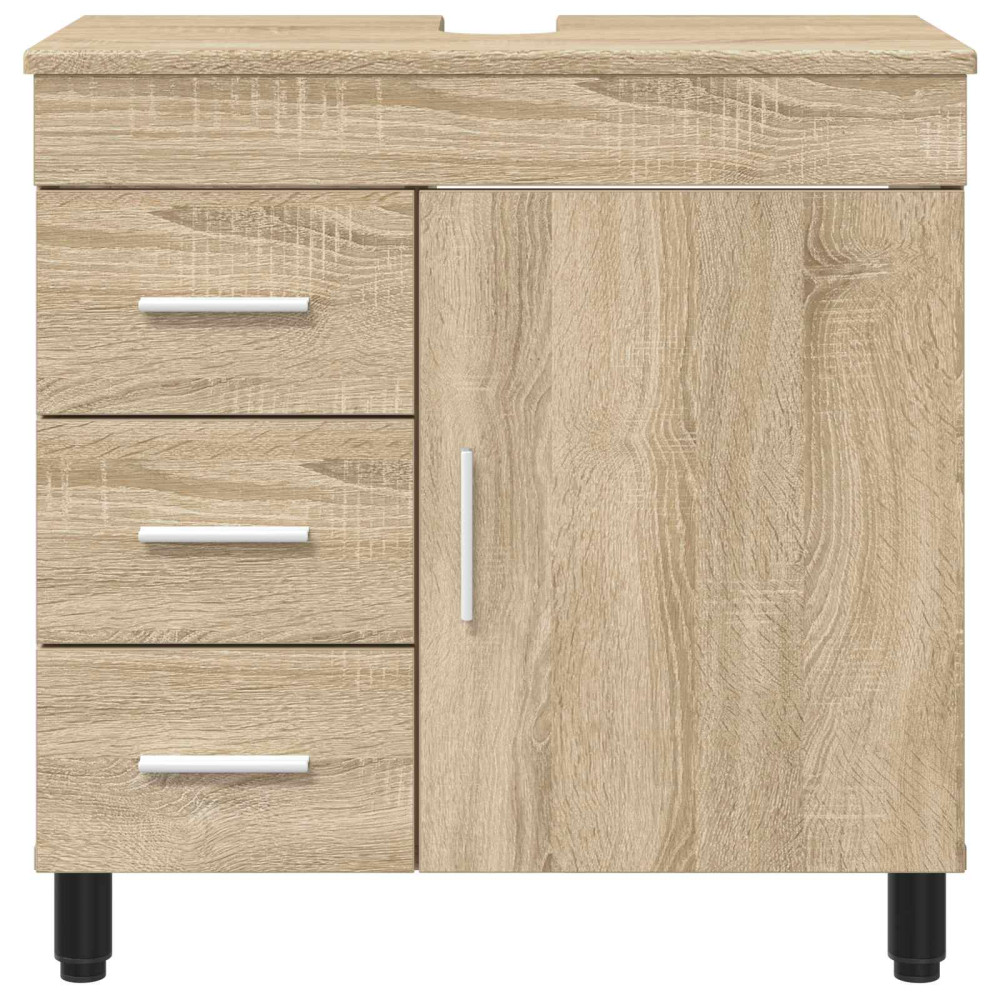 Produktbild för Badrums vaskenhet Sonoma-ek 60 x 35 x 60 cm Konstruerat trä