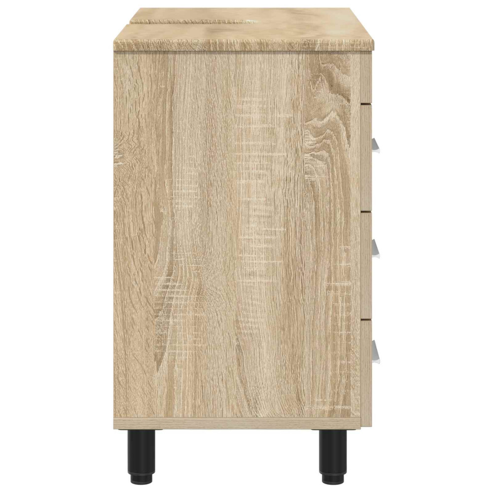 Produktbild för Badrums vaskenhet Sonoma-ek 60 x 35 x 60 cm Konstruerat trä
