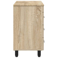 Produktbild för Badrums vaskenhet Sonoma-ek 60 x 35 x 60 cm Konstruerat trä