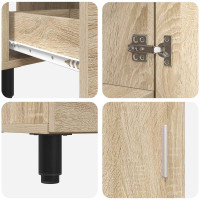 Produktbild för Badrums vaskenhet Sonoma-ek 60 x 35 x 60 cm Konstruerat trä