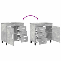 Produktbild för Badrums vaskenhet Betonggrå 60 x 35 x 60 cm Konstruerat trä