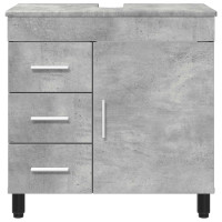 Produktbild för Badrums vaskenhet Betonggrå 60 x 35 x 60 cm Konstruerat trä