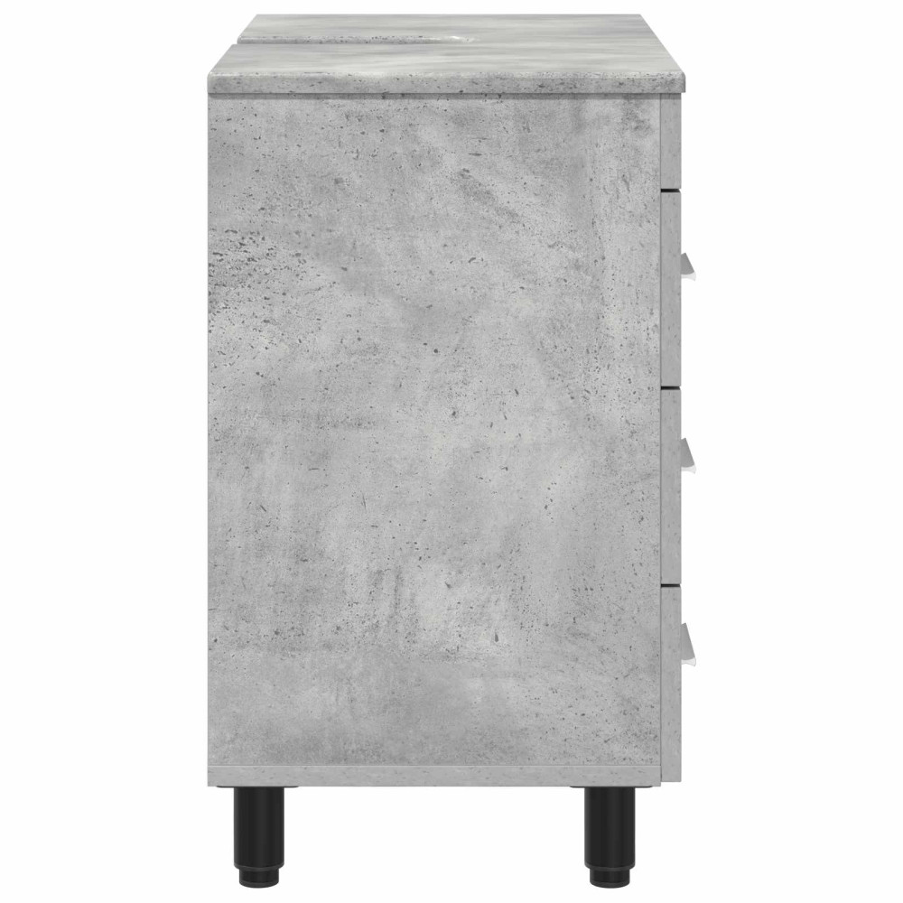 Produktbild för Badrums vaskenhet Betonggrå 60 x 35 x 60 cm Konstruerat trä