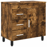 Produktbild för Badrums vaskenhet Rökt ek 60 x 35 x 60 cm Konstruerat trä