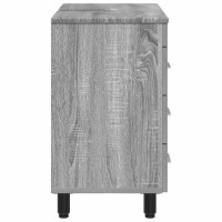 Produktbild för Badrums vaskenhet Grå Sonoma 60 x 35 x 60 cm Konstruerat trä