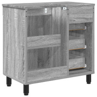 Produktbild för Badrums vaskenhet Grå Sonoma 60 x 35 x 60 cm Konstruerat trä