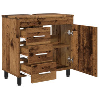 Produktbild för Badrums vaskenhet Gammalt trä 60 x 35 x 60 cm Konstruerat trä