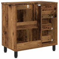Produktbild för Badrums vaskenhet Gammalt trä 60 x 35 x 60 cm Konstruerat trä
