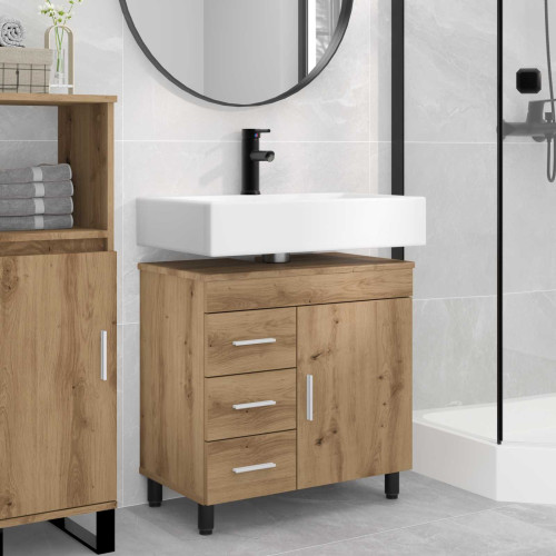 vidaXL Badrums vaskenhet Artisan-ek 60 x 35 x 60 cm Konstruerat trä