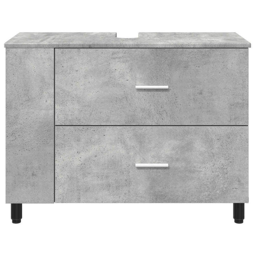 Produktbild för Badrums vaskenhet Betonggrå 80 x 35 x 60 cm Konstruerat trä