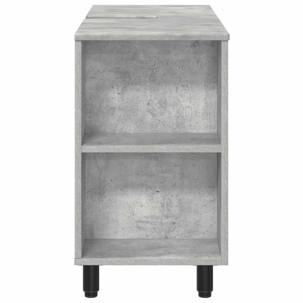 Produktbild för Badrums vaskenhet Betonggrå 80 x 35 x 60 cm Konstruerat trä