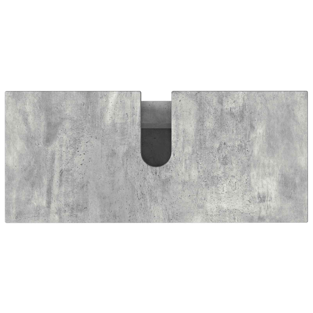 Produktbild för Badrums vaskenhet Betonggrå 80 x 35 x 60 cm Konstruerat trä