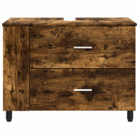 Produktbild för Badrums vaskenhet Rökt ek 80 x 35 x 60 cm Konstruerat trä