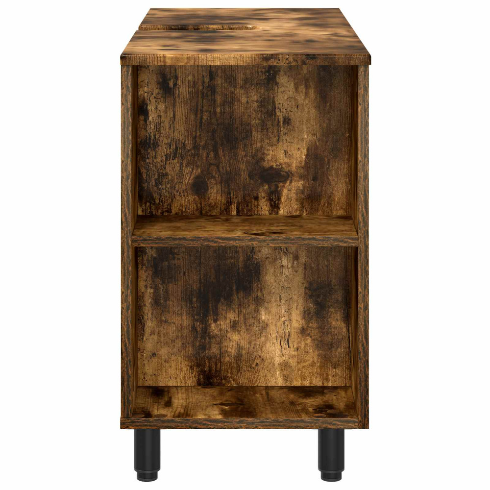 Produktbild för Badrums vaskenhet Rökt ek 80 x 35 x 60 cm Konstruerat trä