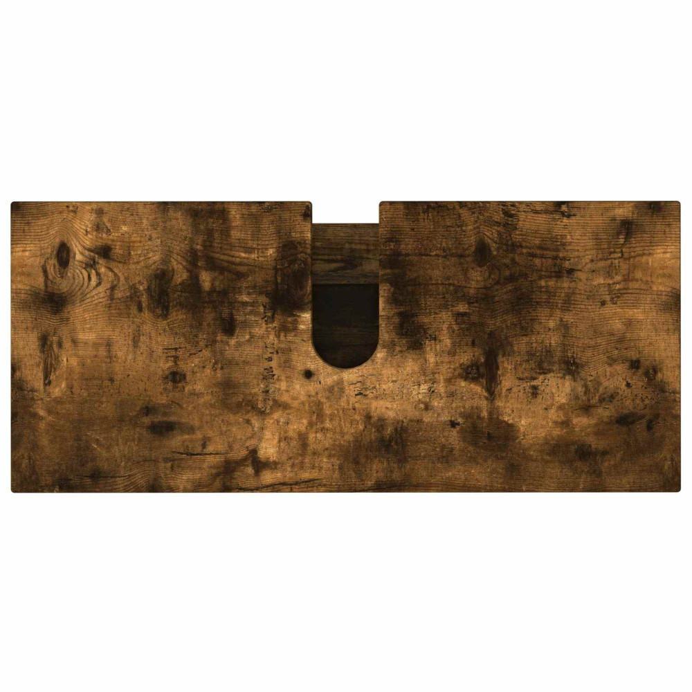 Produktbild för Badrums vaskenhet Rökt ek 80 x 35 x 60 cm Konstruerat trä