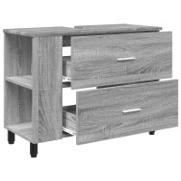 Produktbild för Badrums vaskenhet Grå Sonoma 80 x 35 x 60 cm Konstruerat trä