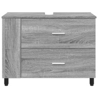 Produktbild för Badrums vaskenhet Grå Sonoma 80 x 35 x 60 cm Konstruerat trä