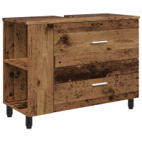 Produktbild för Badrums vaskenhet Gammalt trä 80 x 35 x 60 cm Konstruerat trä
