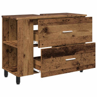 Produktbild för Badrums vaskenhet Gammalt trä 80 x 35 x 60 cm Konstruerat trä