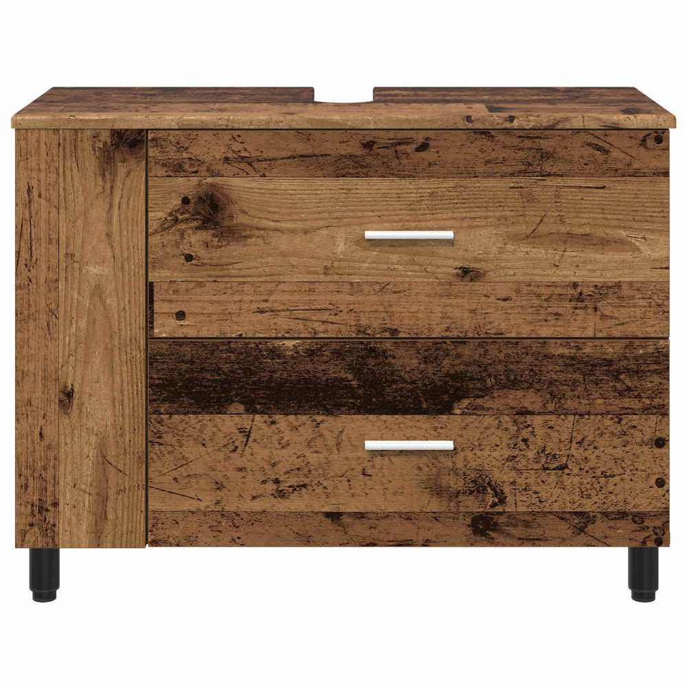 Produktbild för Badrums vaskenhet Gammalt trä 80 x 35 x 60 cm Konstruerat trä