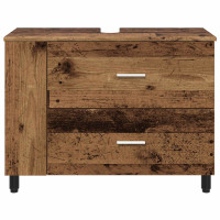 Produktbild för Badrums vaskenhet Gammalt trä 80 x 35 x 60 cm Konstruerat trä