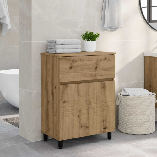 vidaXL Badrums vaskenhet Artisan-ek 60 x 35 x 80 cm Konstruerat trä