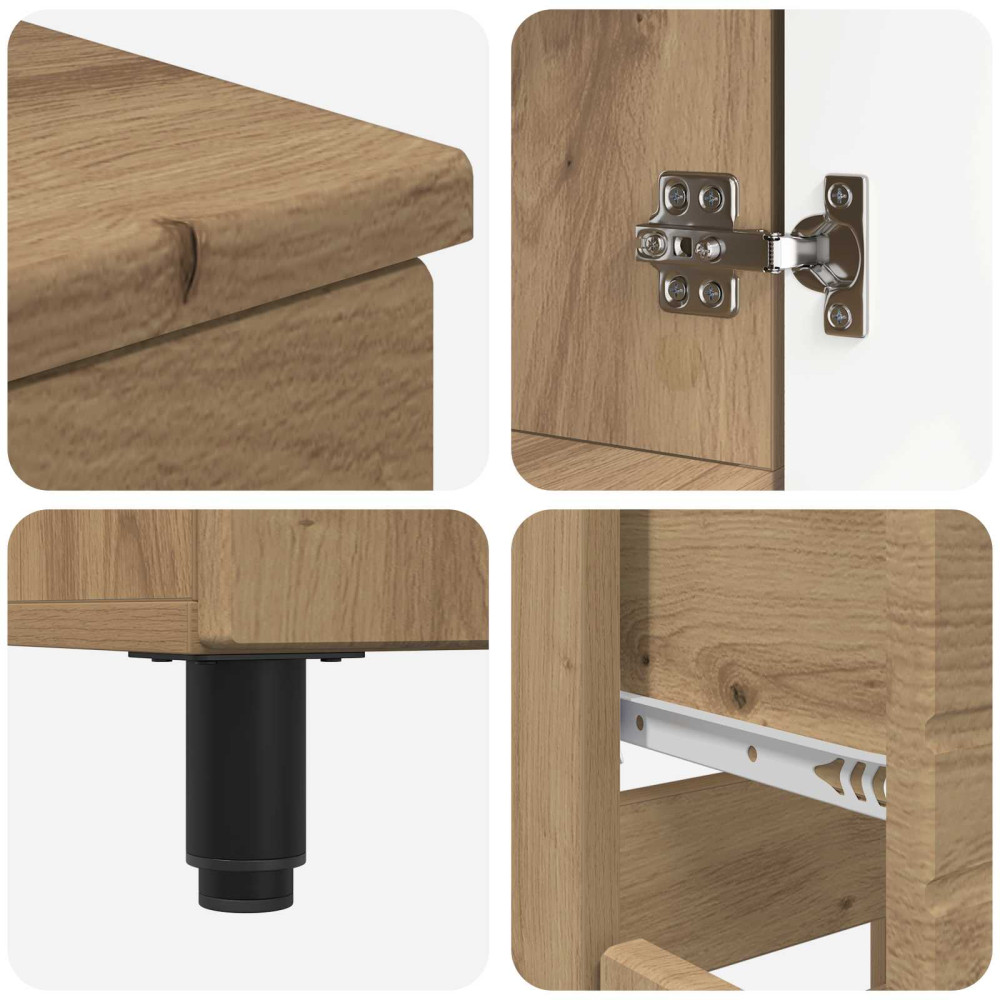 Produktbild för Badrums vaskenhet Artisan-ek 60 x 35 x 80 cm Konstruerat trä