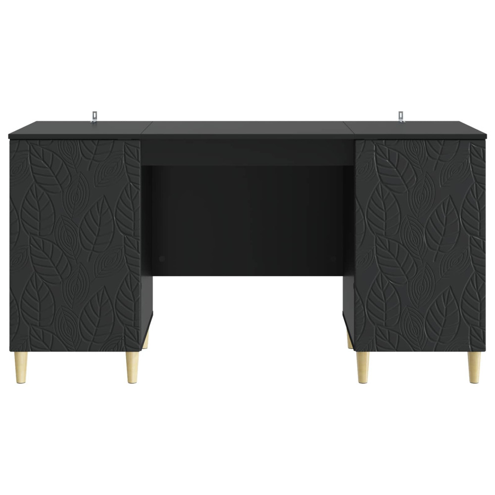 Produktbild för Skrivbord Svart Konstruerat trä 142,5 x 50 x 75 cm