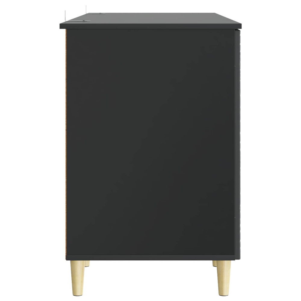 Produktbild för Skrivbord Svart Konstruerat trä 142,5 x 50 x 75 cm