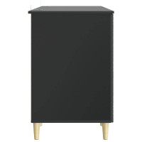 Produktbild för Skrivbord Svart Konstruerat trä 142,5 x 50 x 75 cm