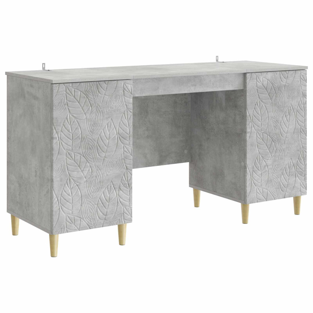 Produktbild för Skrivbord Betonggrå Konstruerat trä 142,5 x 50 x 75 cm