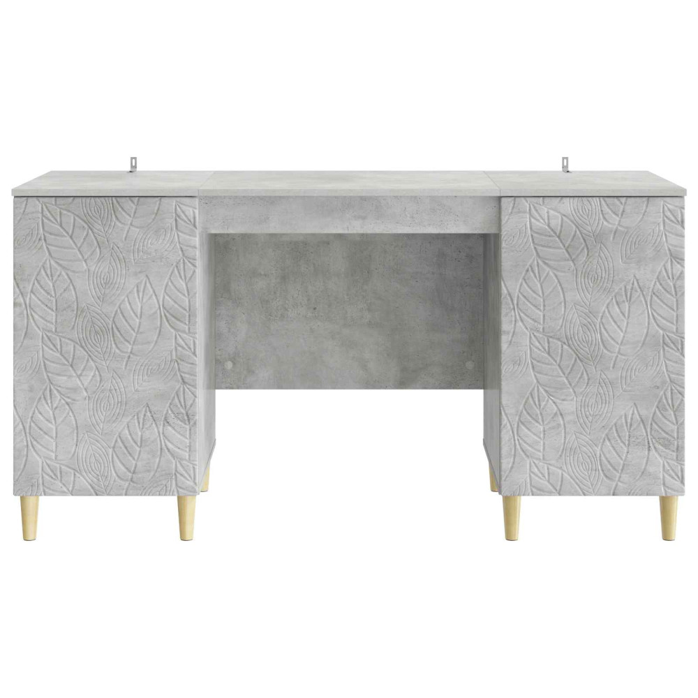 Produktbild för Skrivbord Betonggrå Konstruerat trä 142,5 x 50 x 75 cm