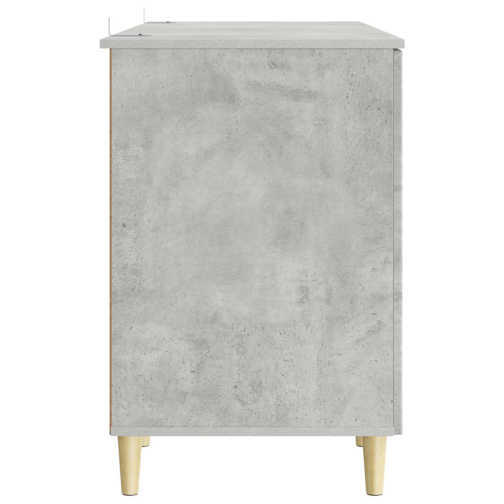 Produktbild för Skrivbord Betonggrå Konstruerat trä 142,5 x 50 x 75 cm