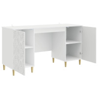 Produktbild för Skrivbord Vit högglans Konstruerat trä 142,5 x 50 x 75 cm