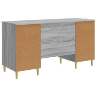 Produktbild för Skrivbord Grå Sonoma Konstruerat trä 142,5 x 50 x 75 cm